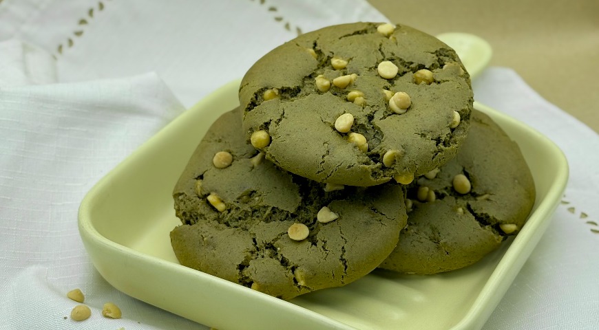 Matcha White Chocolate Cookies